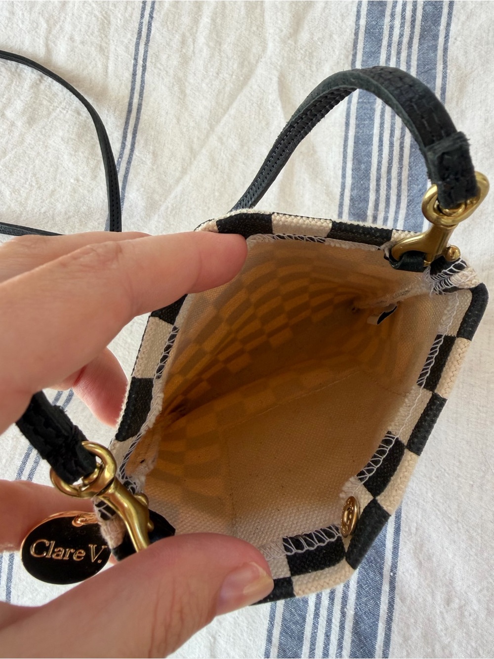 Clare V. Checkered Crossbody Bag - Picture 4 of 7